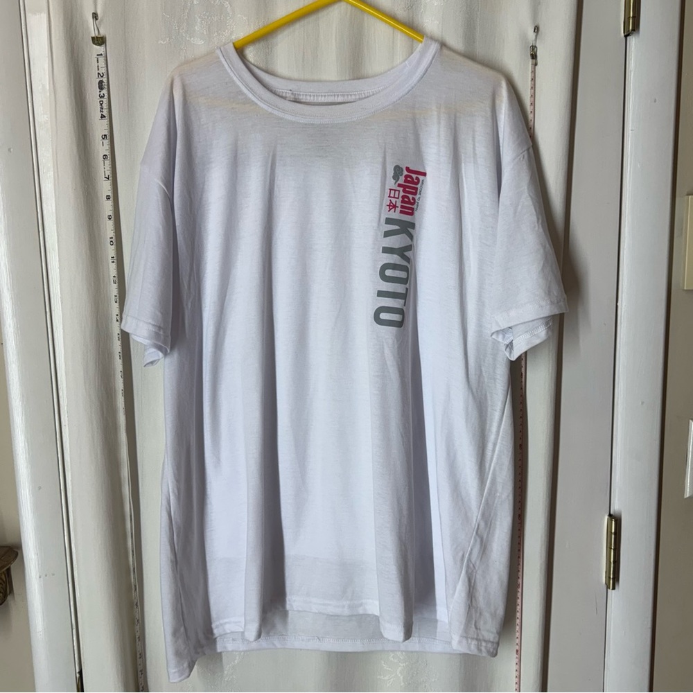 White Short Sleeve Tee with Japan Graphic